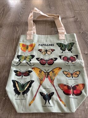 Cavallini & Co Papillons Canvas Tote Bag NWOT